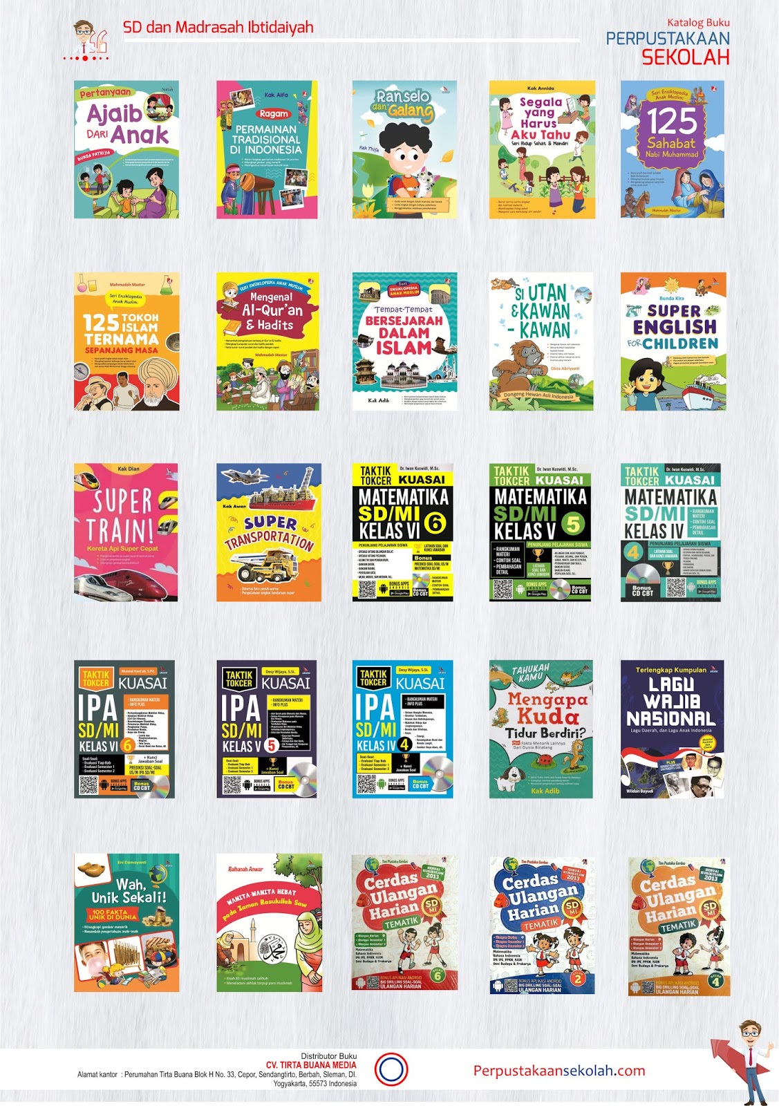 Buku perpustakaan untuk sekolah